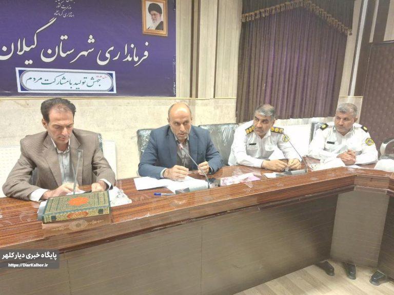 مشکلات ترافیکی درون و برون شهری گیلانغرب بررسی شد