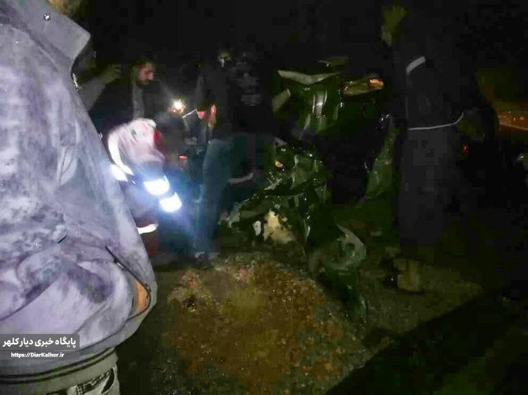 حادثه خونین رانندگی درگیلانغرب۲فوتی به جا گذاشت+عکس
