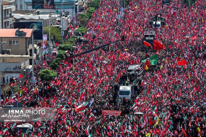 خروش میلیونی تهران در وداع با رهبر شهید؛ تشییعی باشکوه از امام حسین(ع) تا آزادی